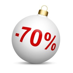 Boule de Noël blanche en solde - 70% 