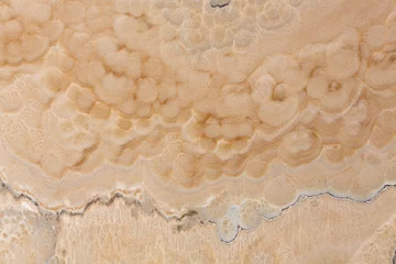 Tuinposter Beige natural onyx marble, stone texture. © Dmytro Synelnychenko