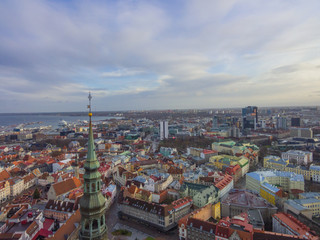 Aerial view Tallinn Old Town