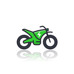 Electric bike vector icon on white