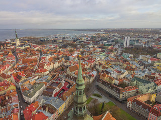 Aerial view Tallinn Old Town