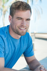 Portrait of Handsome man at beach