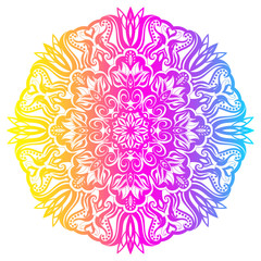 Flower mandala. Vintage decorative elements.