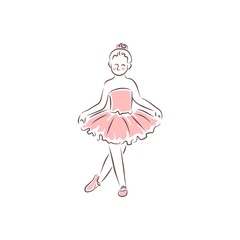 Ballerina Kids with Tutu Logo For Dance Studio