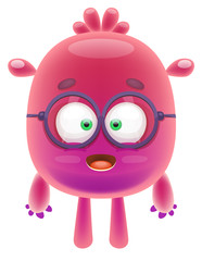 Cute Monster with Glasses