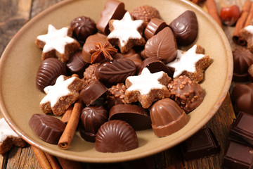 assorted chocolates for christmas