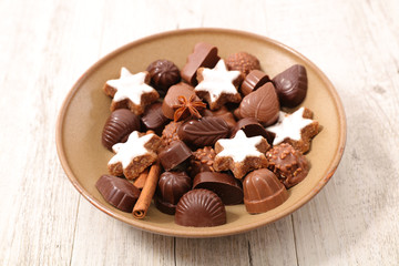 assorted chocolates for christmas