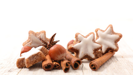 gingerbread cookie and spices