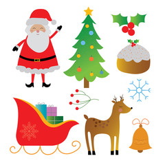 Naklejka premium Christmas elements vector