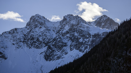 Snow mountain alps