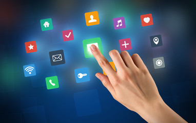 Hand touching apps