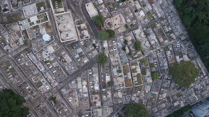 Chinese cemetery from above