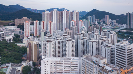 Hong Kong town - highise buildings
