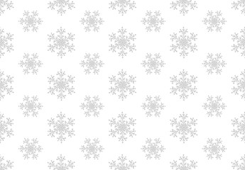White snowflakes seamless pattern