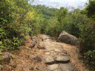 Hiking trail in Hong Kong