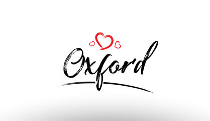 oxford europe european city name love heart tourism logo icon design