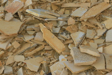 Jurastein aus Altmühltal / Fossilien