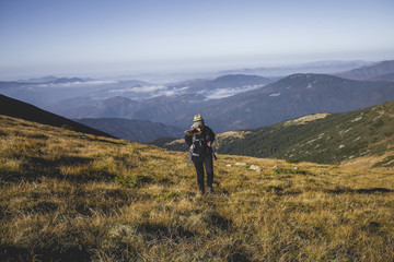 Obraz premium Girl in Mountains