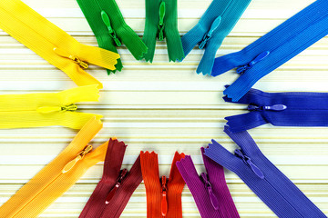 Color wheel of invisible zipper