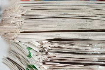 A pile of newspapers.