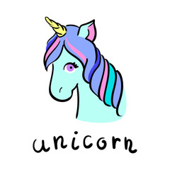 Unicorn Corolful Vector Illustration