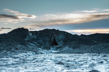 Glacial in Iceland at Sunset