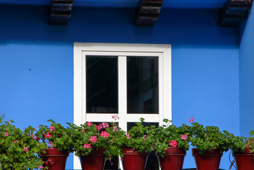 colorful facades at Hondarribia