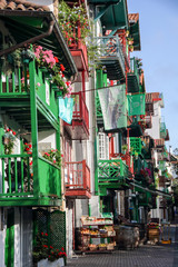 colorful facades at Hondarribia