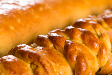 Homemade baking, sweet strawberry pie