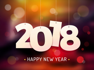 Happy new year 2018 background design for cards and flyers vector illustration