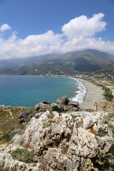 Bucht von Plakias mit Strand, Kreta, Griechenland