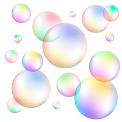 Soap Bubbles Colorful Vector Illustration