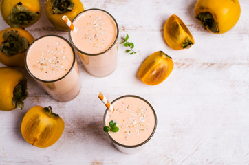 Milkshake with persimmon