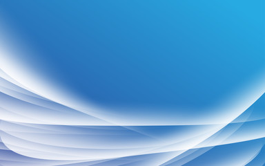 Abstract blue background, futuristic wavy vector illustration