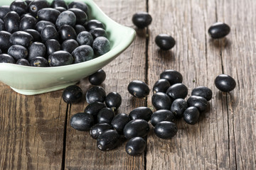 Olives in ceramic bowl