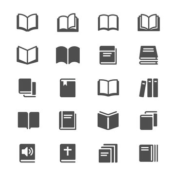 Book glyph icons