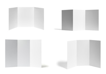 folded leaflet white blank paper template book desktop calendar