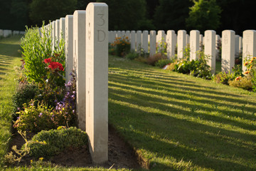 Gräber auf einem Soldatenfriedhof 1