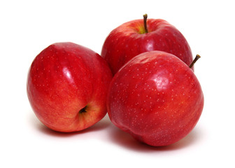 Red apple on white