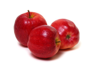 Red apple on white