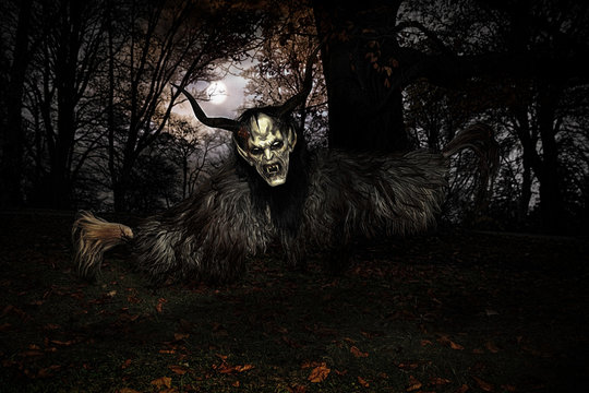 Devil's apparition on full moon night