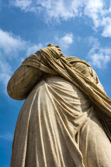 Fototapeta premium Roman statue at House of the Vestals in Roman Forum , Rome, Italy.