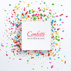 confetti background with text space