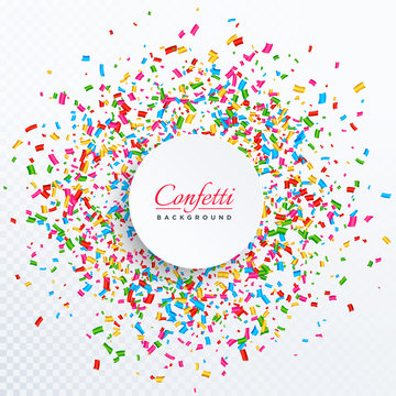 confetti background with text space design