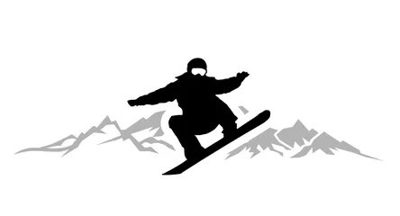 Fotobehang Snowboarder © SimpLine