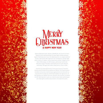 merry christmas card design with sparkles