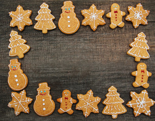 Christmas ginger and honey cookies