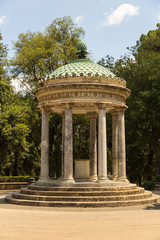 Obraz premium Arbor in the Villa Borghese gardens, Villa Borghese gardens is a landscape garden in the naturalistic English manner in Rome.