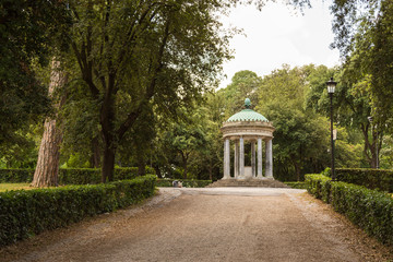 Obraz premium Arbor in the Villa Borghese gardens, Villa Borghese gardens is a landscape garden in the naturalistic English manner in Rome.