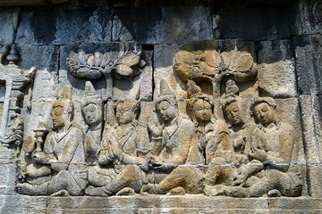 Traditional stone carving in the Hindu style. The Island Of Java, Indonesia